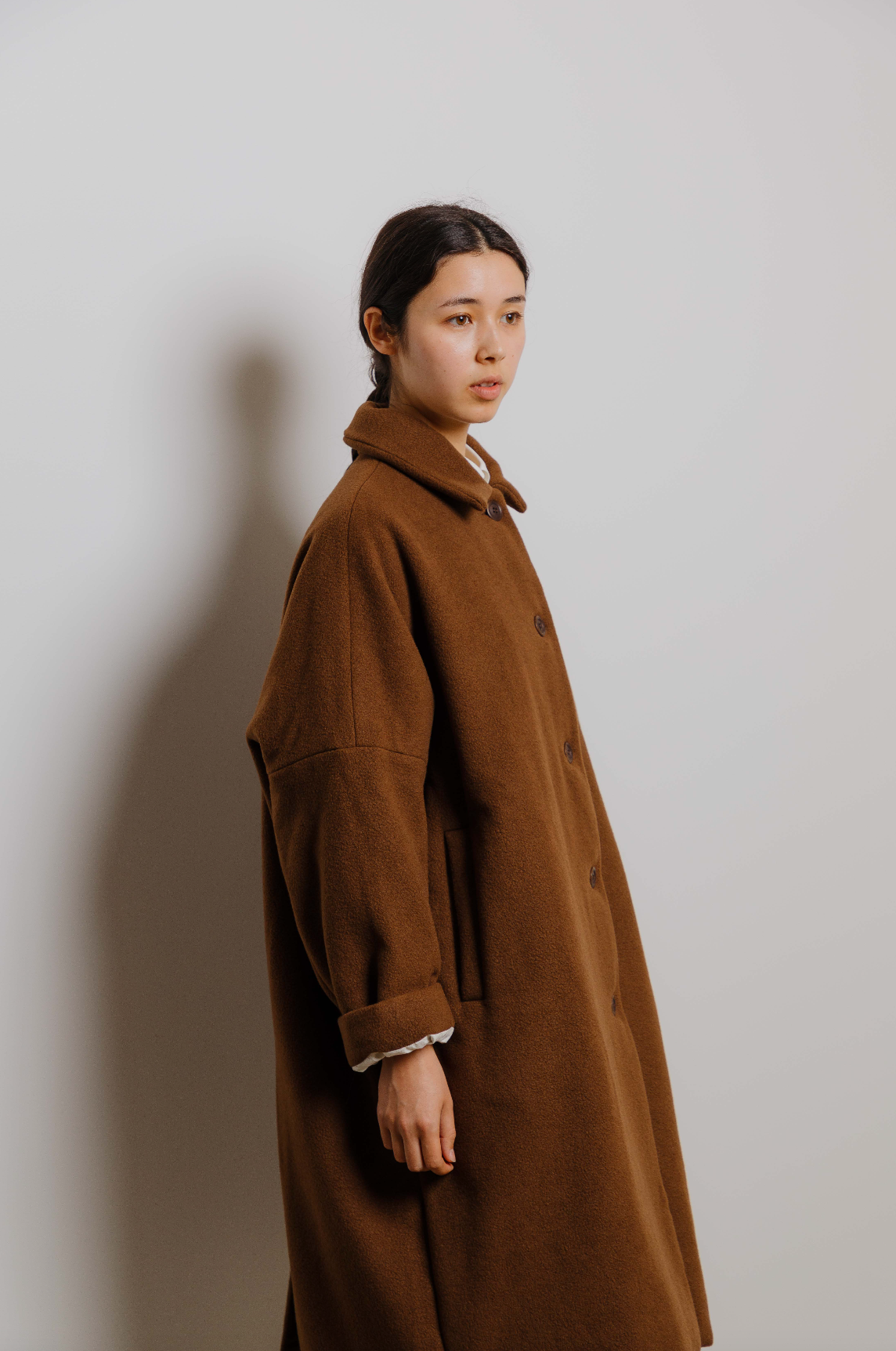 Big Blobby Coat Kasper Cashmere Fudge