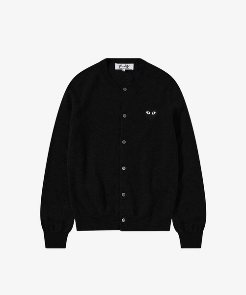 BLACK COMME des GARCONS / ブラックコムデギャルソン | AD2020 | Layered Wool Cardigan レイヤード ウール カーディガン | XS | ブラック | レディース 14AW コムデギャルソン COMME des GARCONS モンスター期 変形 チェーン