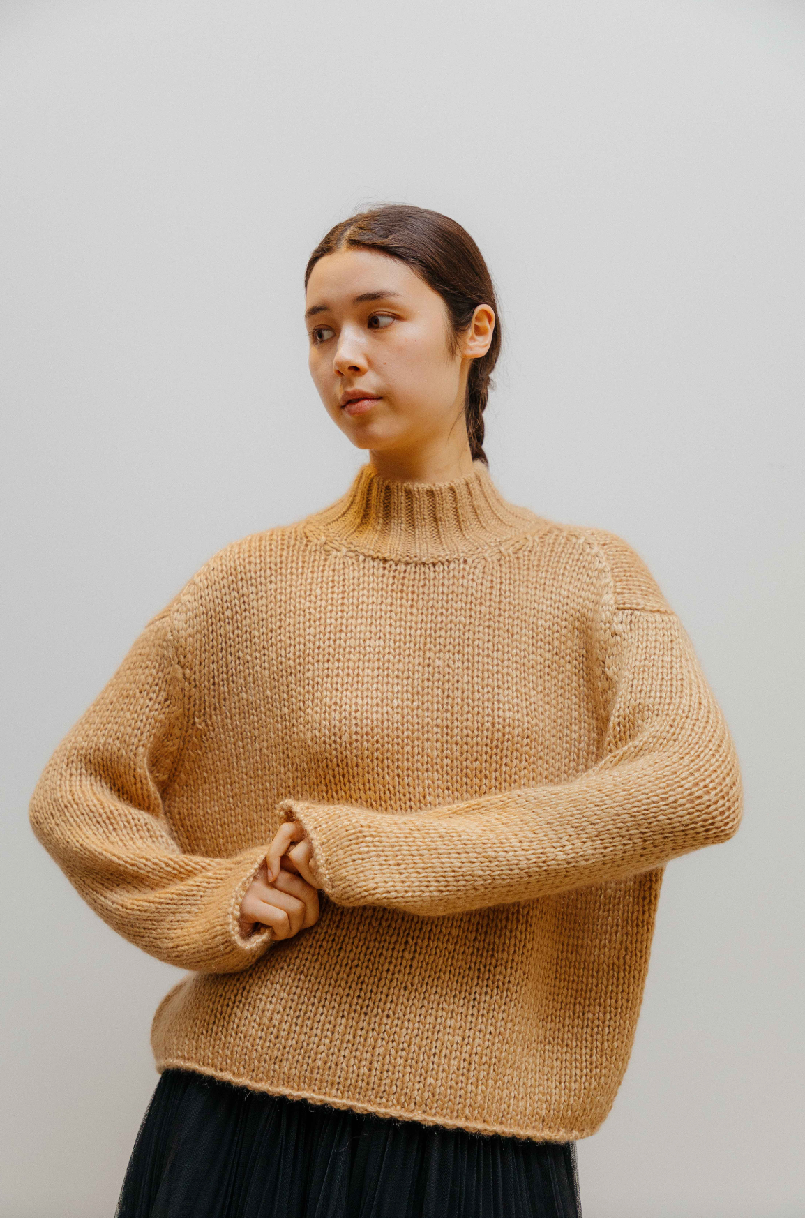 Silk Cashmere Mohair Turtleneck Sweater Cachemire