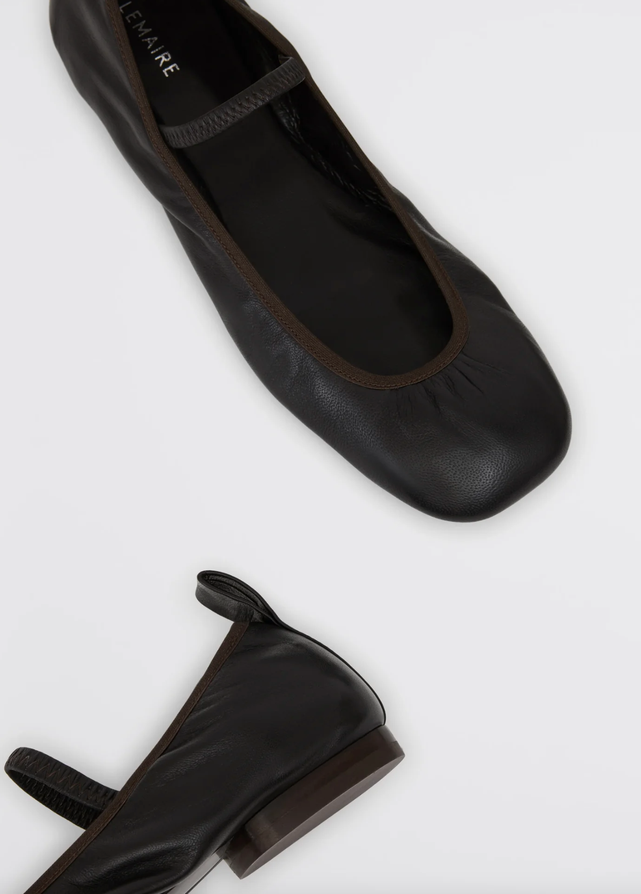 Square Flat Ballerina Dark Chocolate