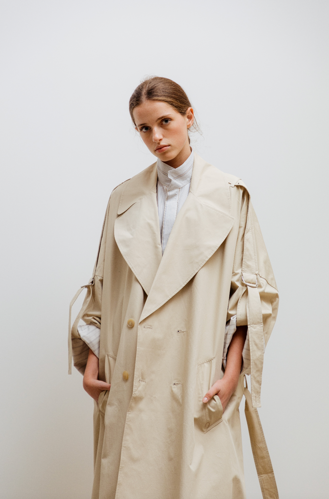 Trench Coat Parchment Cotton