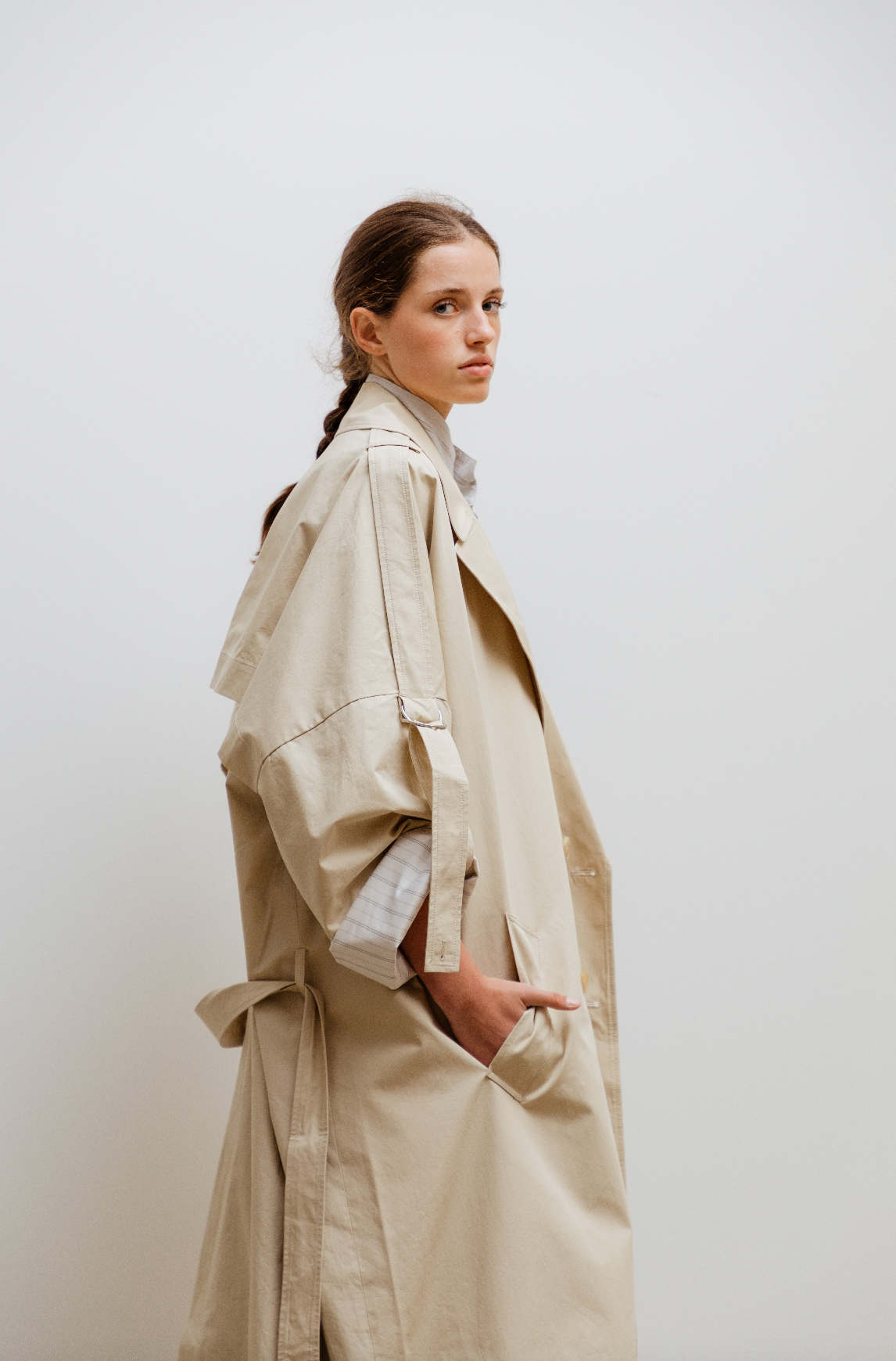 Trench Coat Parchment Cotton