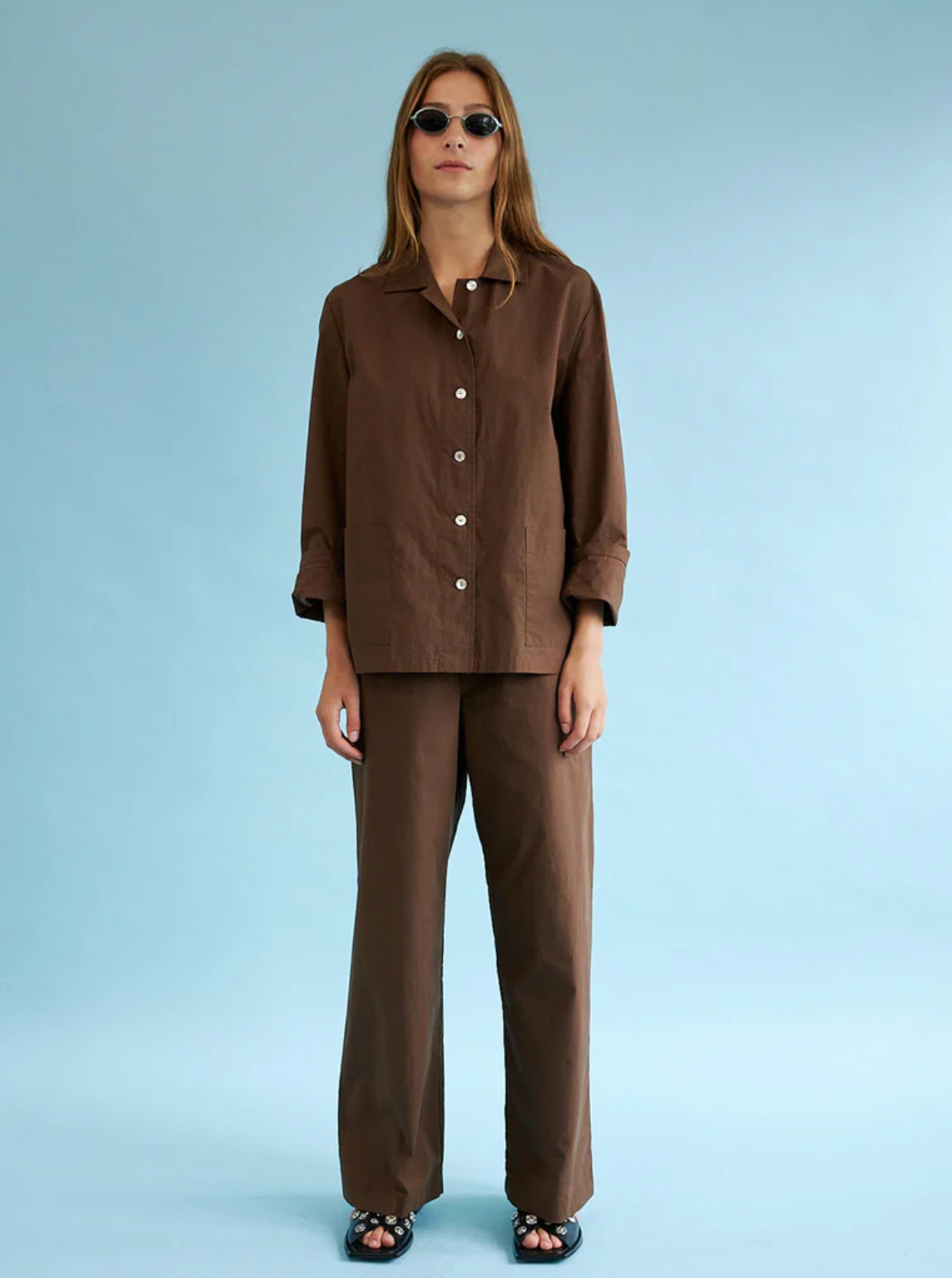 Walk on Water Shirt Brown Cotton