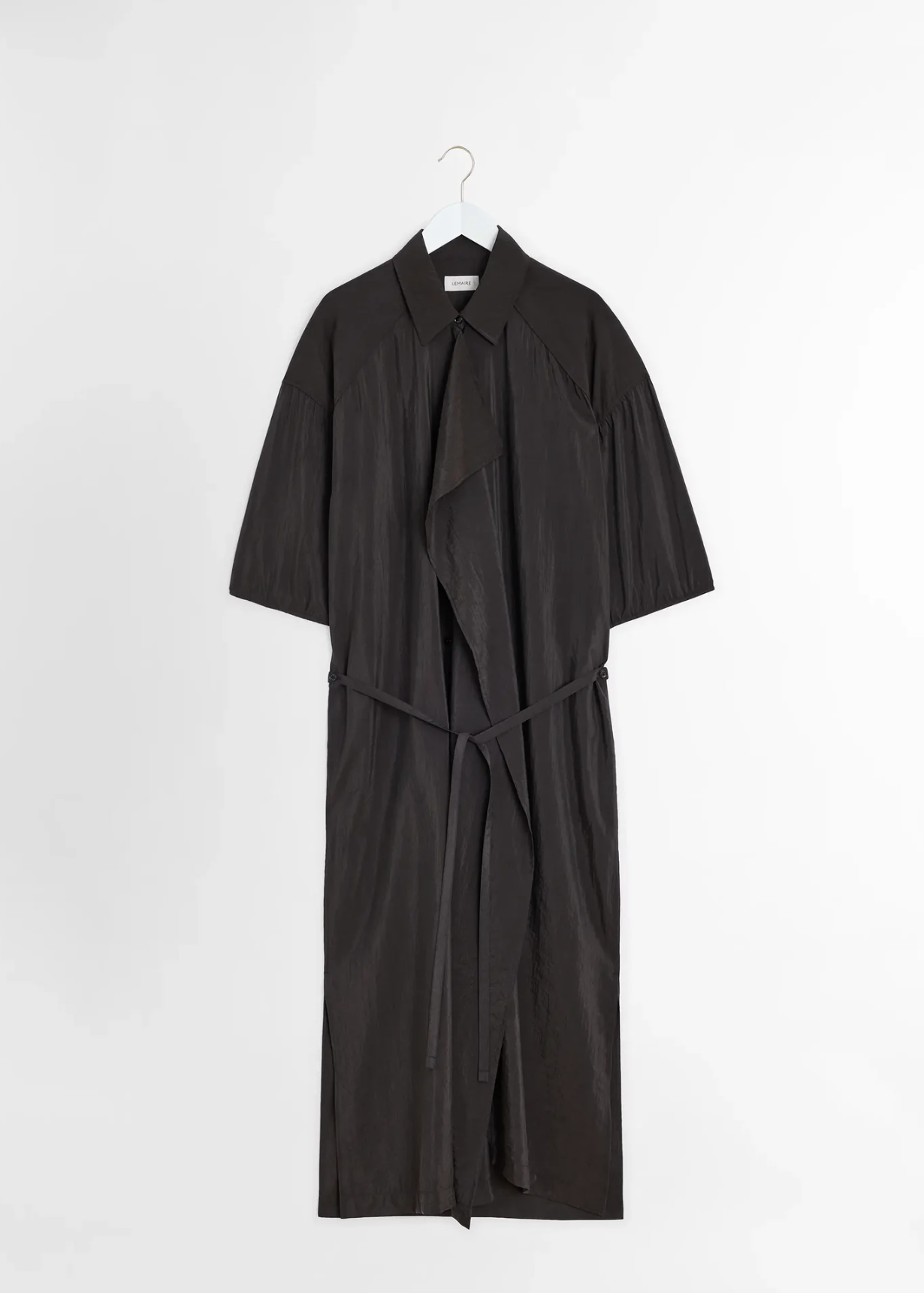 Assymetrical Shirt Dress Dark Espresso