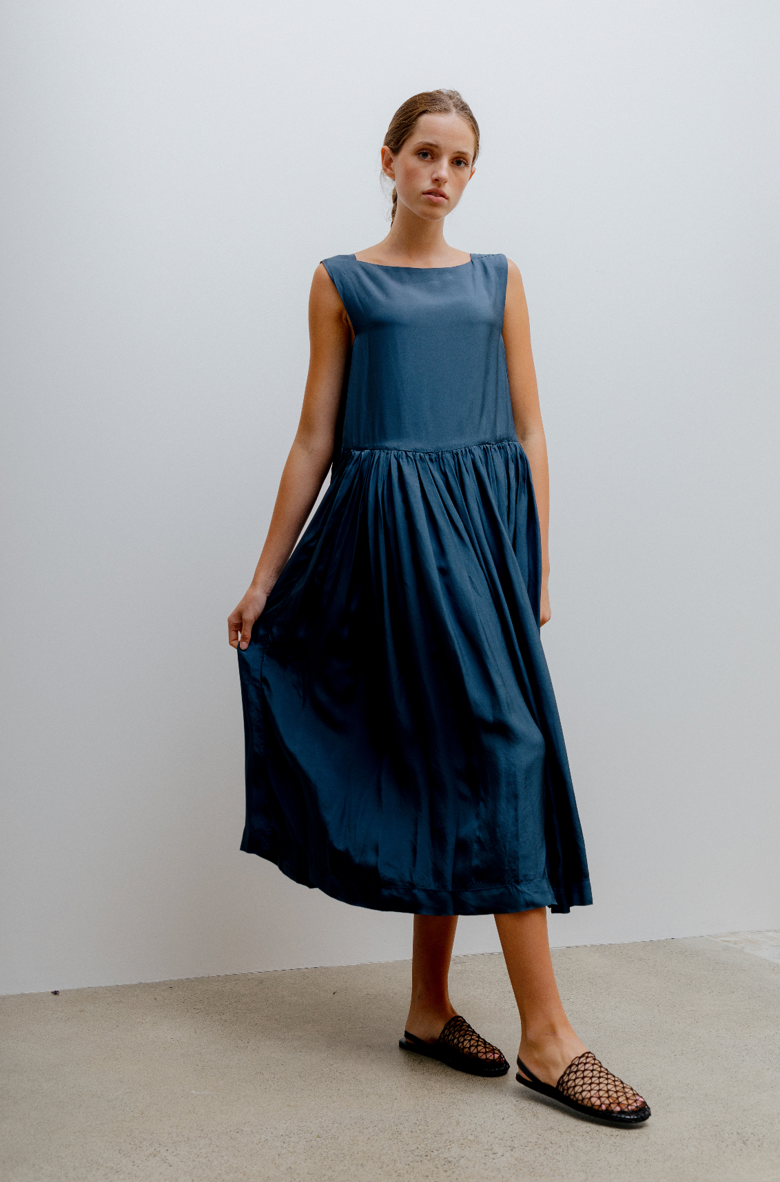 Pomme Dress Tulipy Indigo