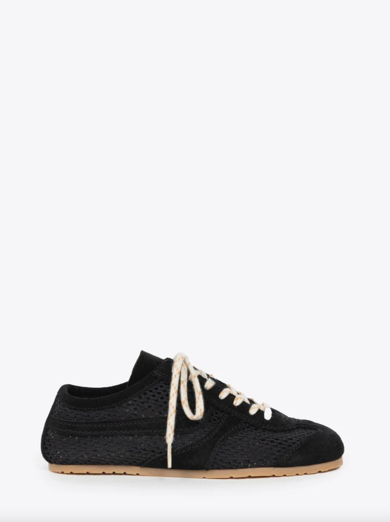 Suede Mesh Sneakers Black