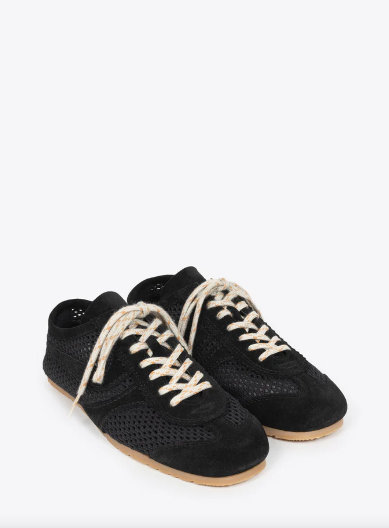 Suede Mesh Sneakers Black