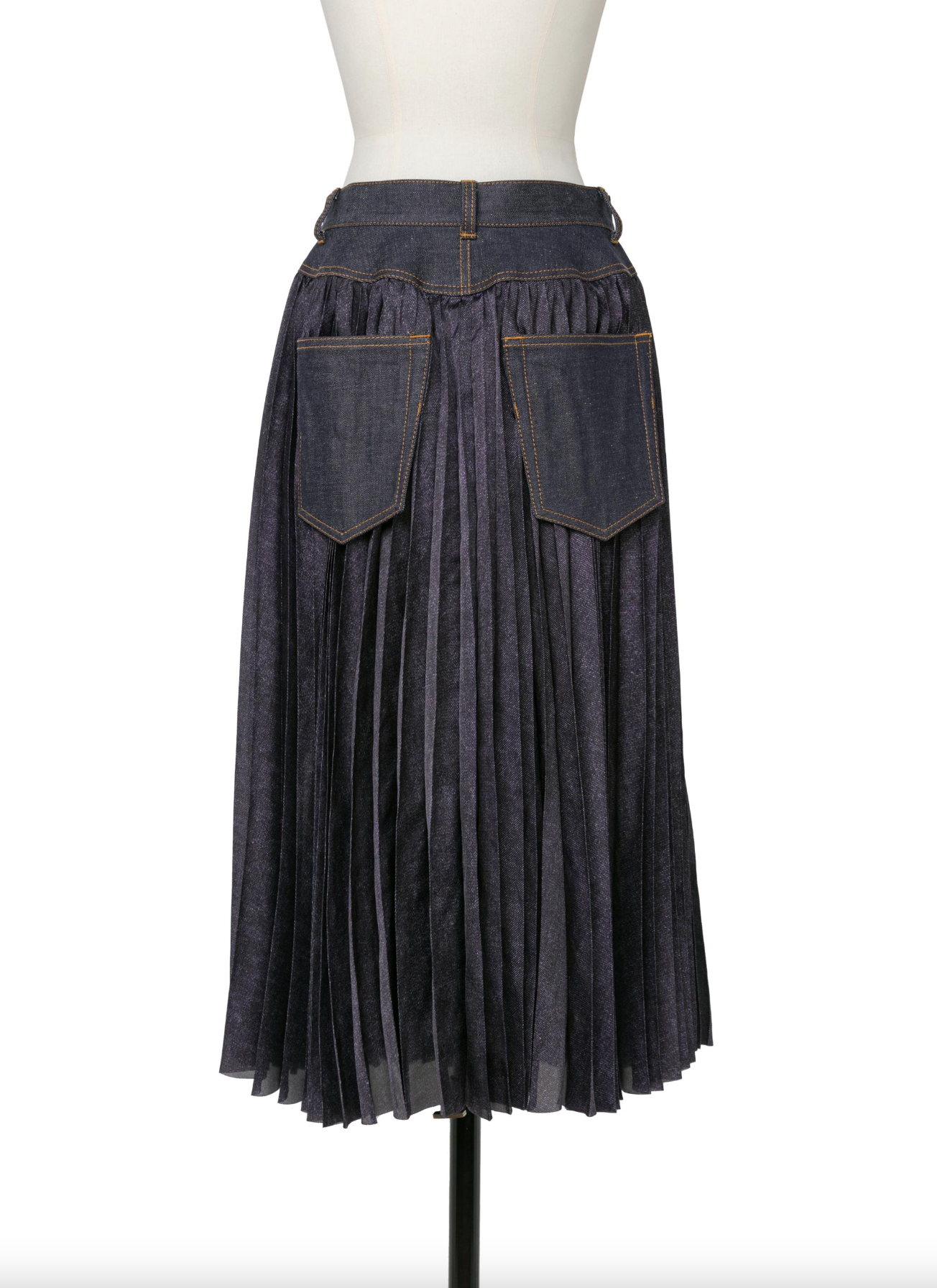 Denim Mix Skirt Indigo