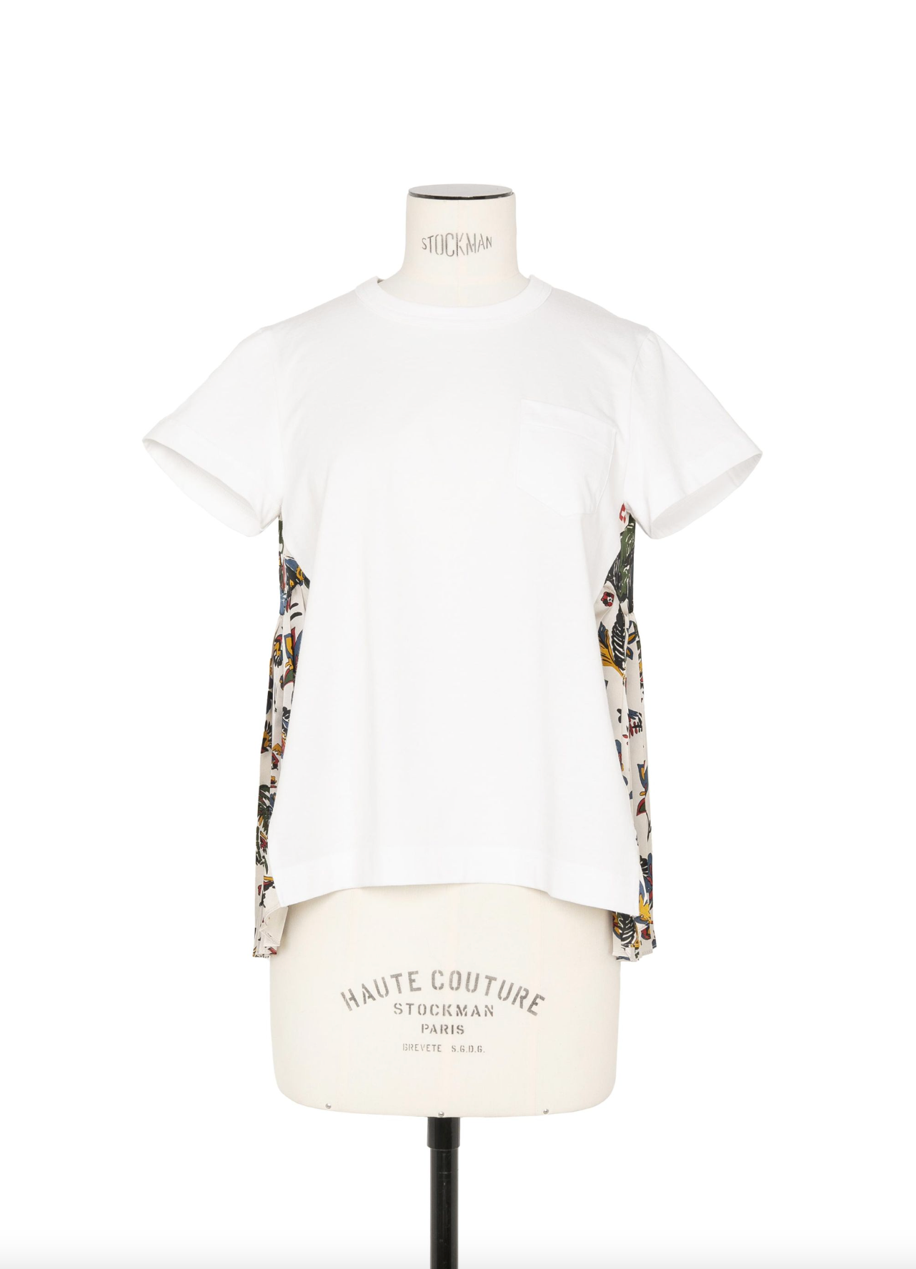 Car Race Tropical Print T-Shirt Ivory