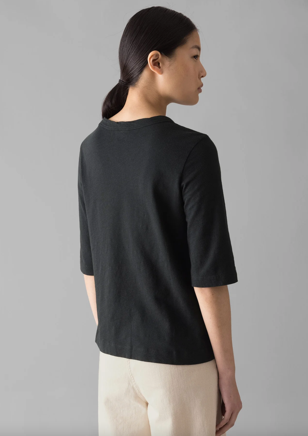 Cleo Garment Dyed T-Shirt Carbon Black