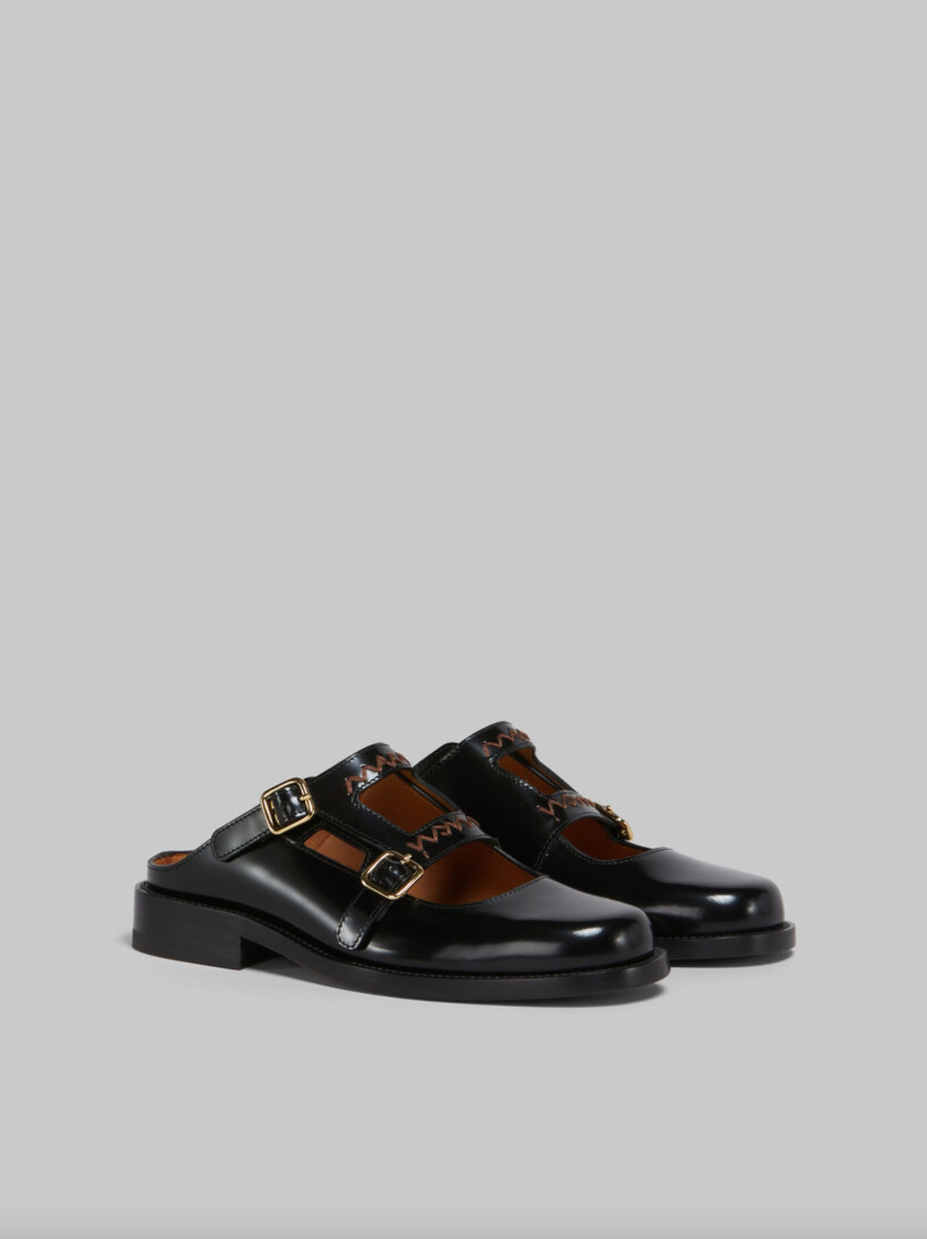 Bambi Sabot Mule Loafer Black