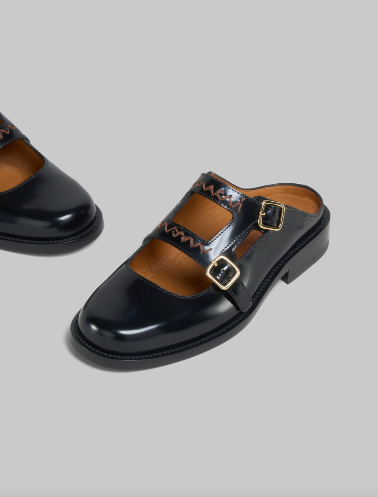 Bambi Sabot Mule Loafer Black