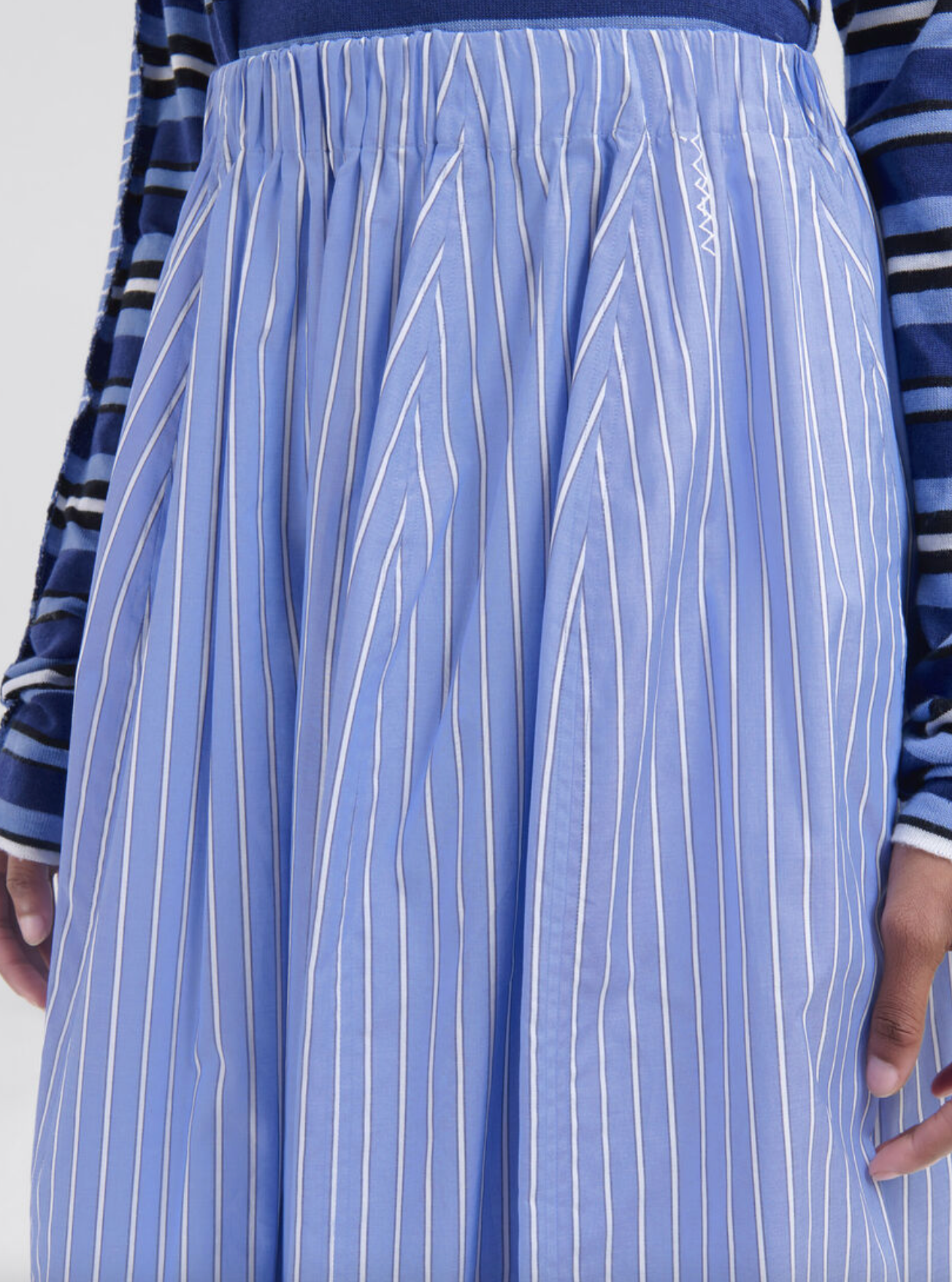 Midi Skirt Stripe Blue