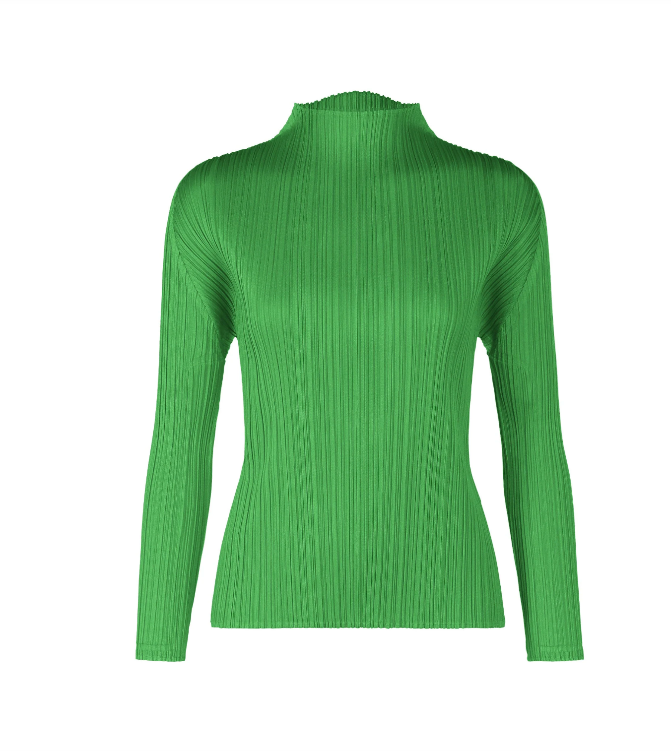 Long Sleeve Pleat Top Green