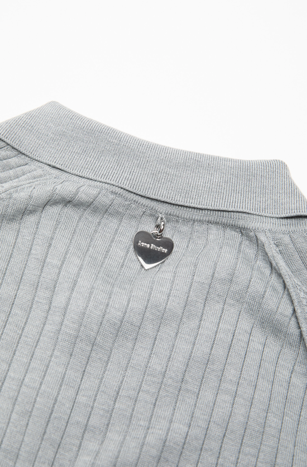 Knitted Polo T-Shirt Grey