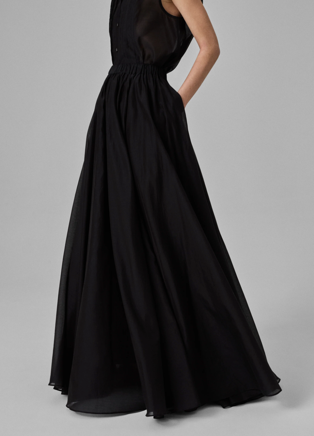 Crinoline Double Layer Skirt Black