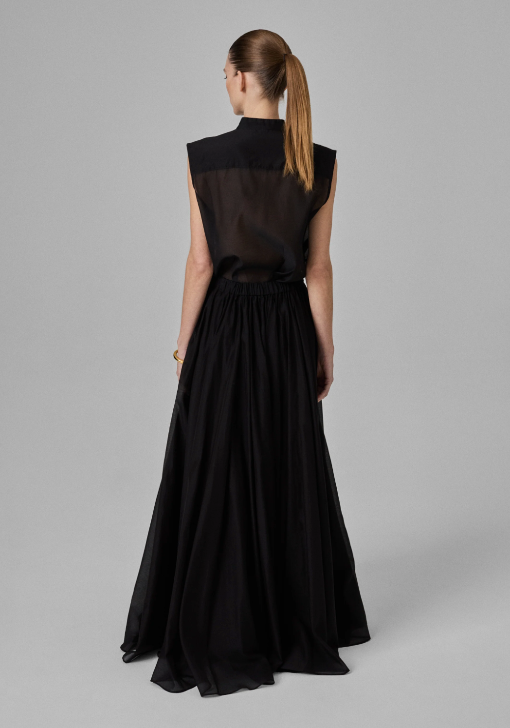 Crinoline Double Layer Skirt Black