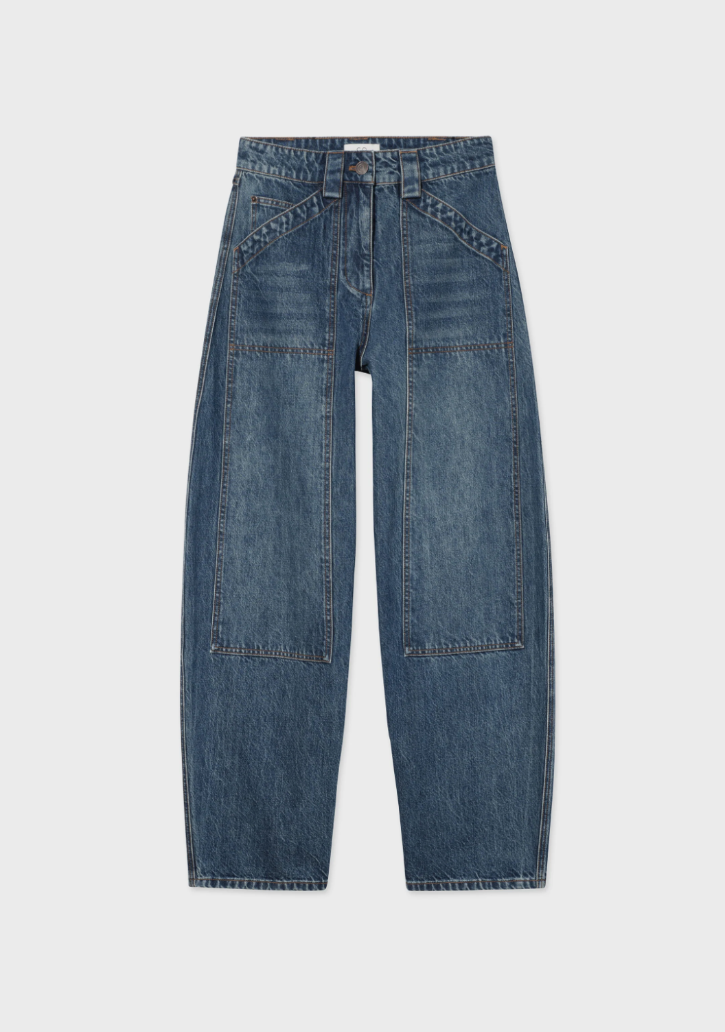 High Waist Balloon Denim Indigo
