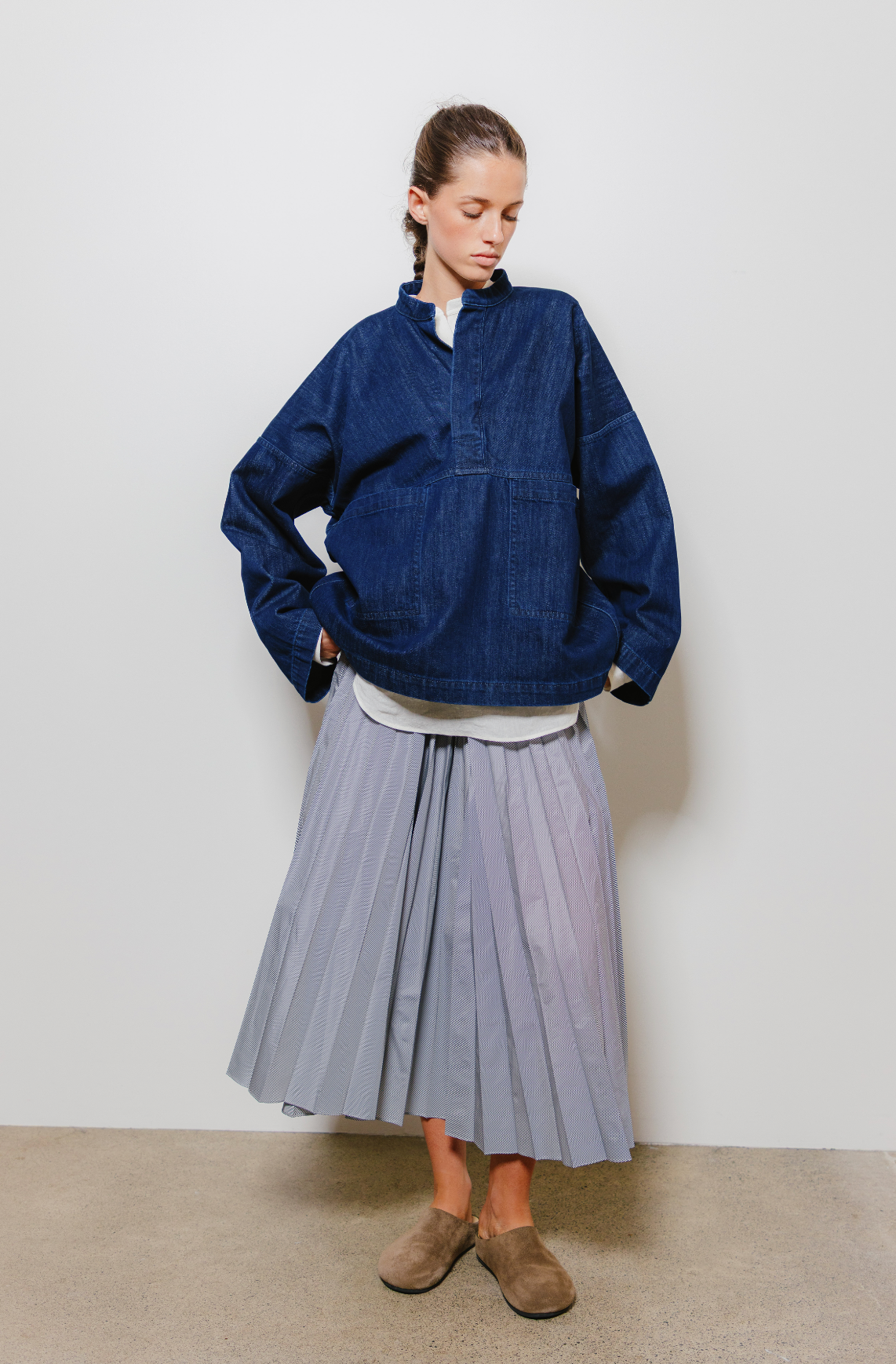 Basil Denim Top Blue