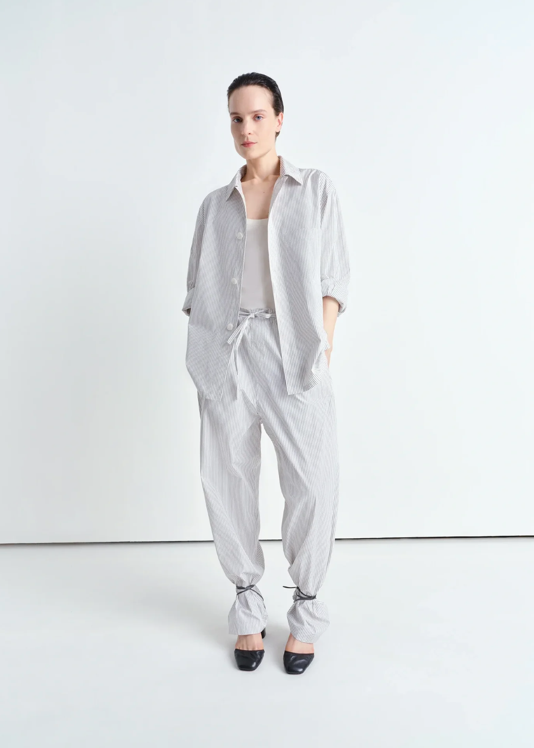 Pyjama Shirt Creamy White Taupe