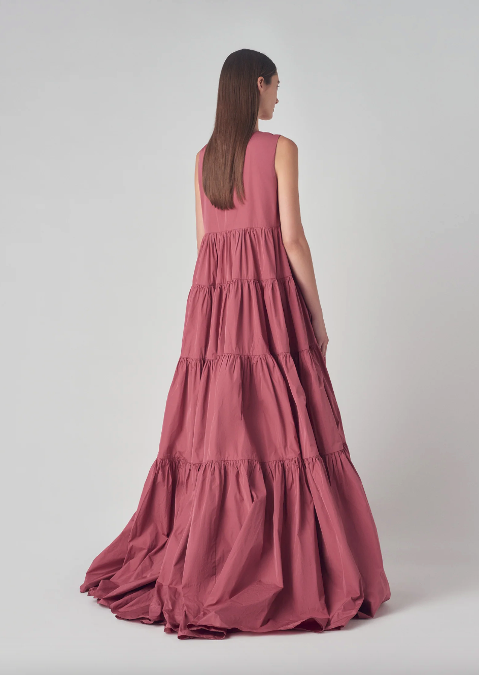 Tiered Long Dress Rose