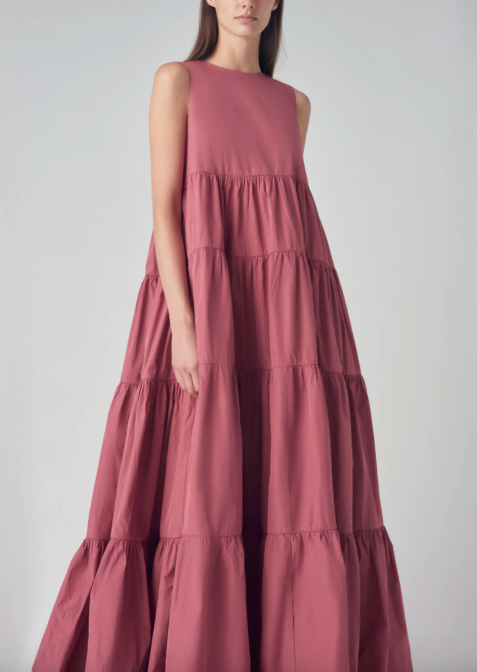 Tiered Long Dress Rose