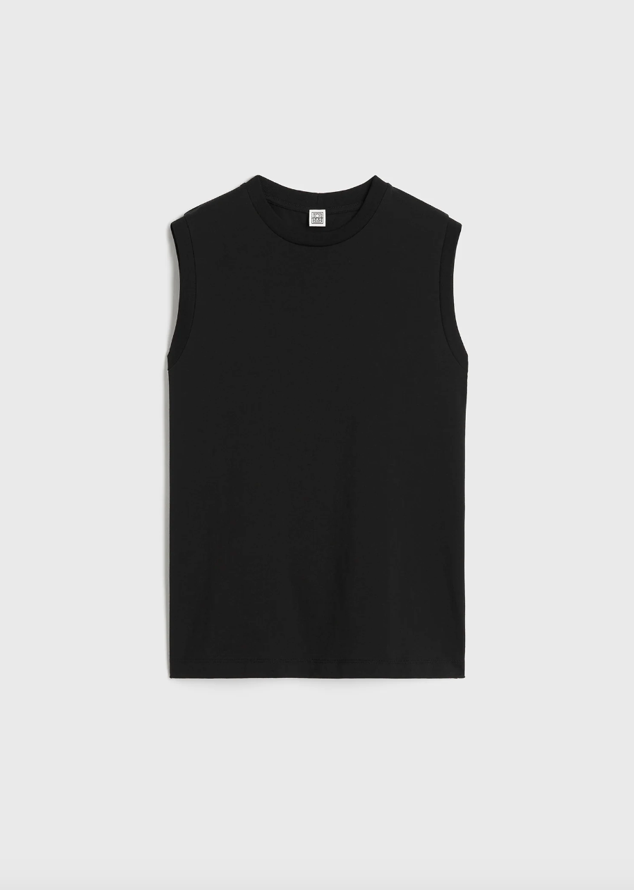 Relaxed Sleeveless Tee Black