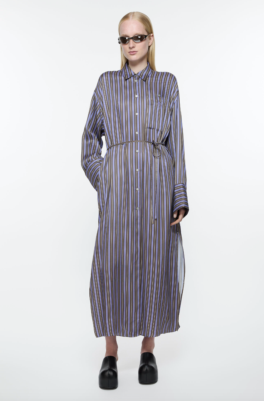 Stripe Dress Purple Anthracite