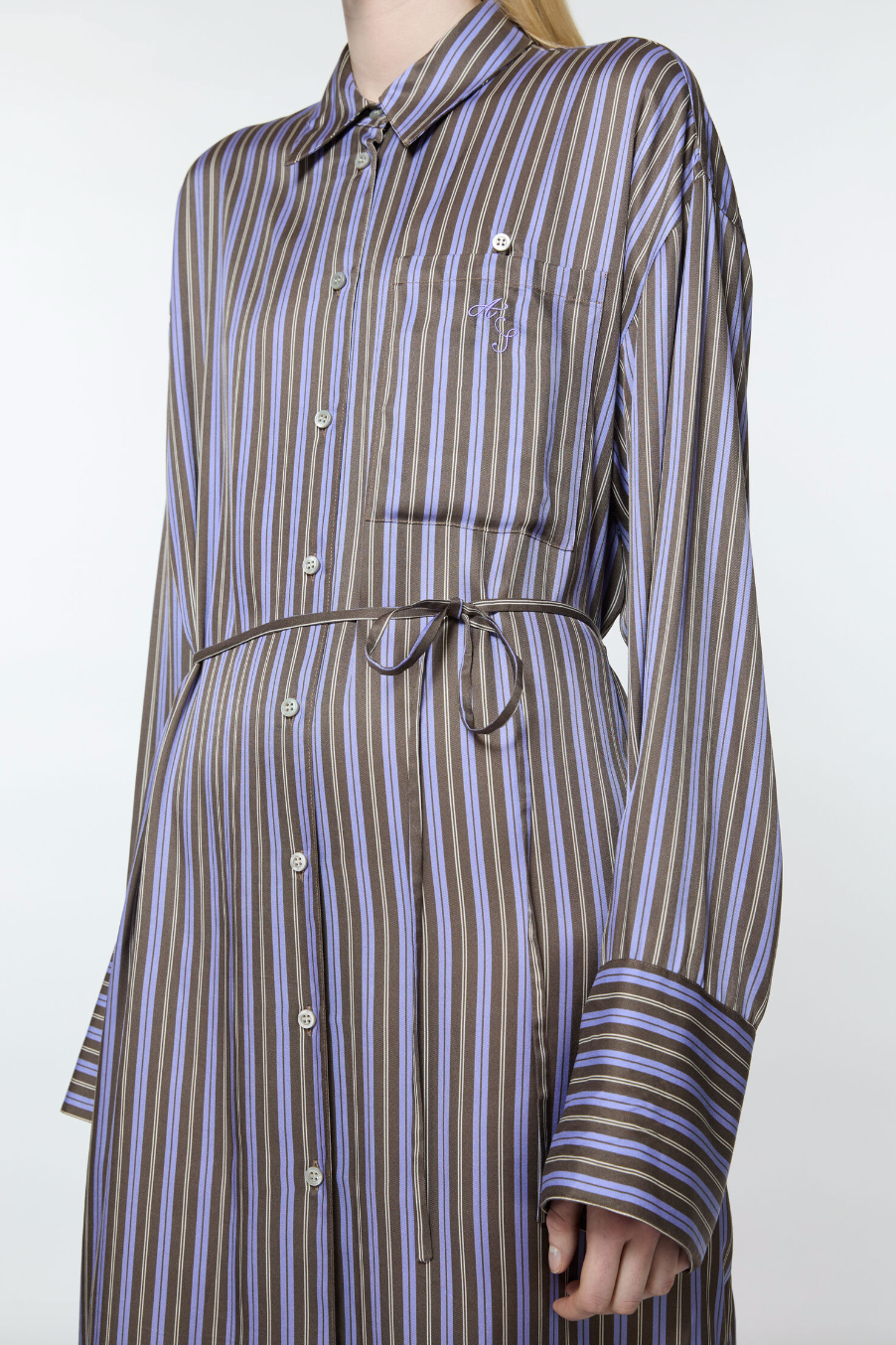 Stripe Dress Purple Anthracite