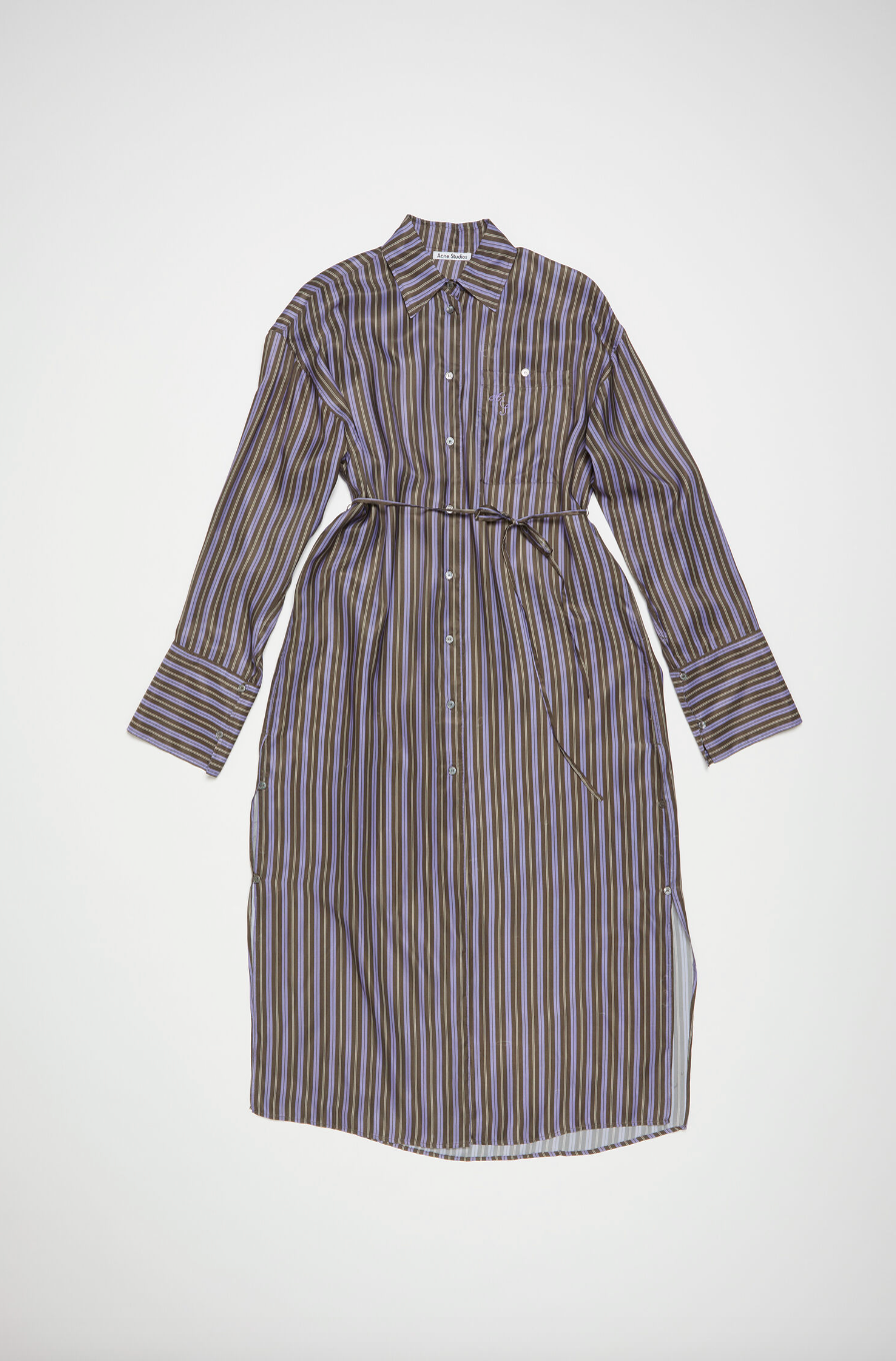 Stripe Dress Purple Anthracite