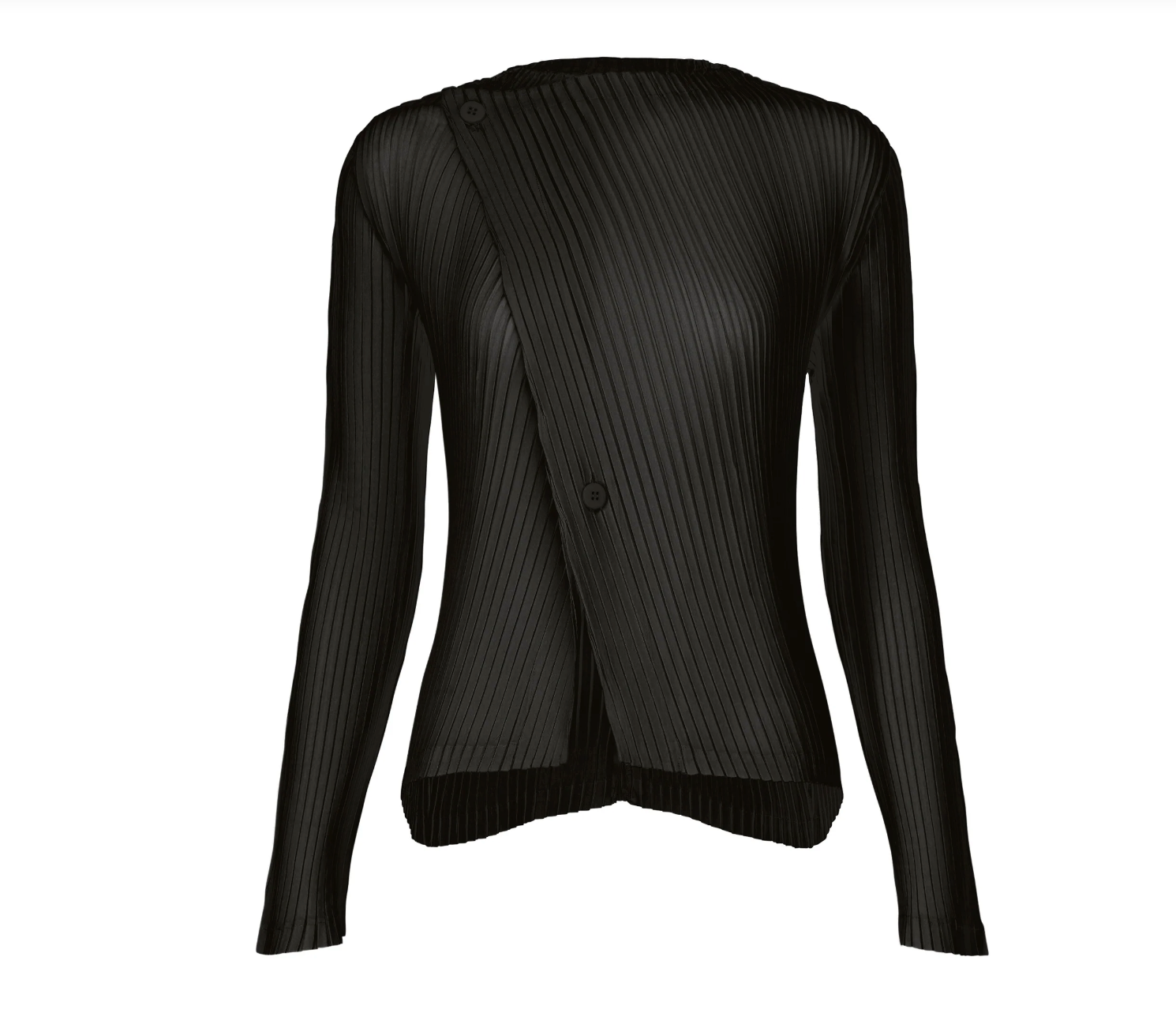 Pleat Cardigan Black