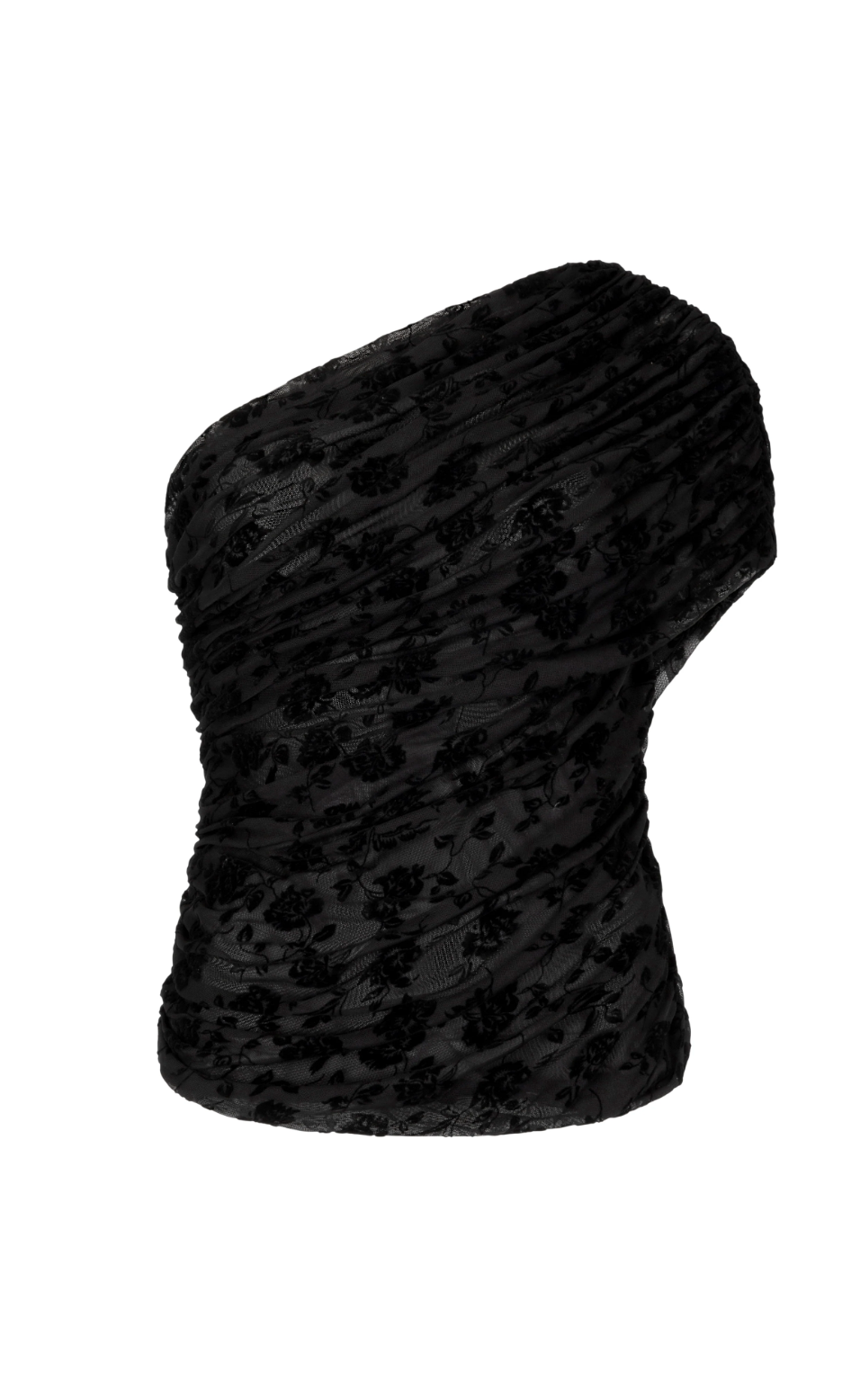 Darcy Top Black Mesh Velvet