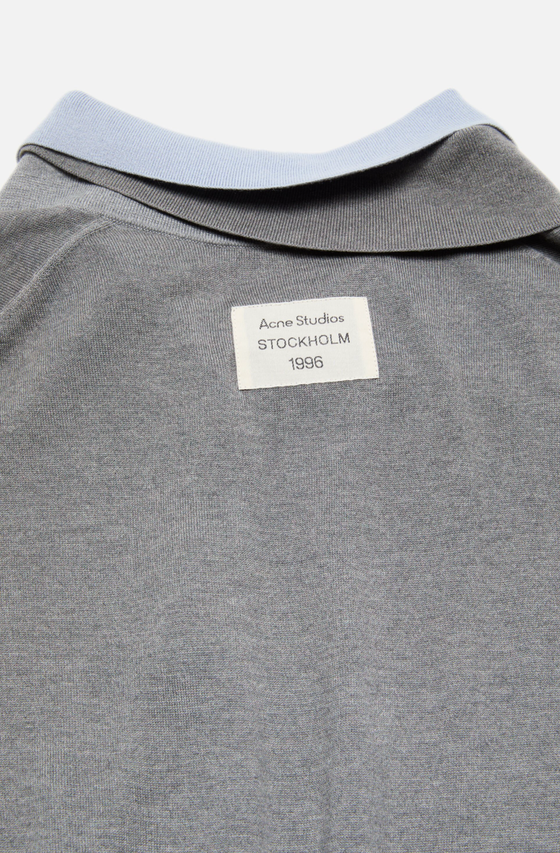 Layered Silk Polo Grey Sky Blue