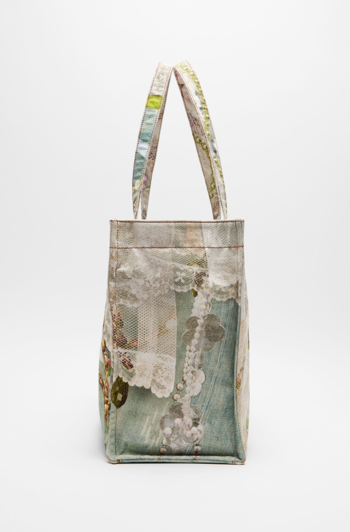 Trompe L'oeil Bag White Green