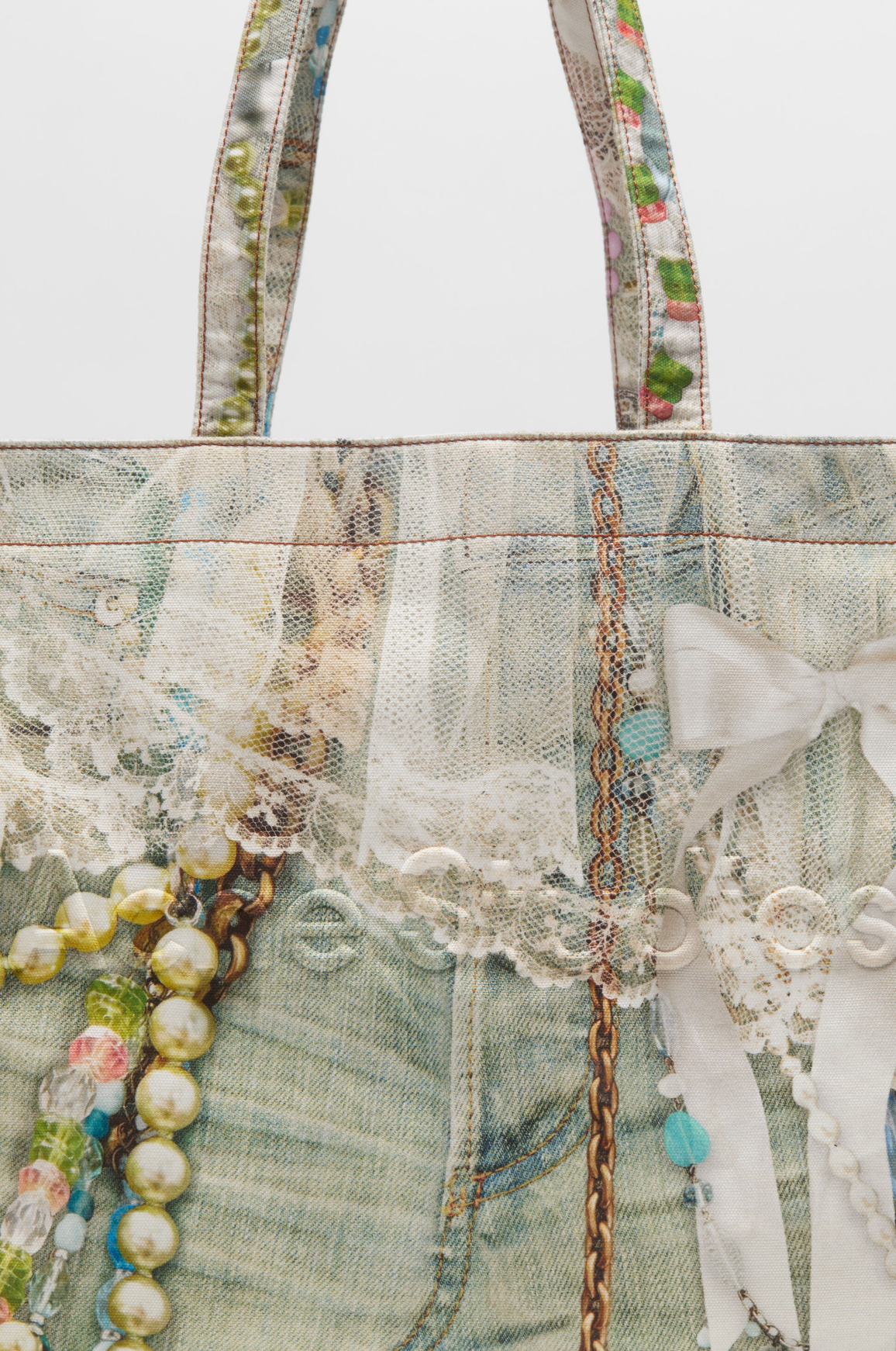 Trompe L'oeil Bag White Green