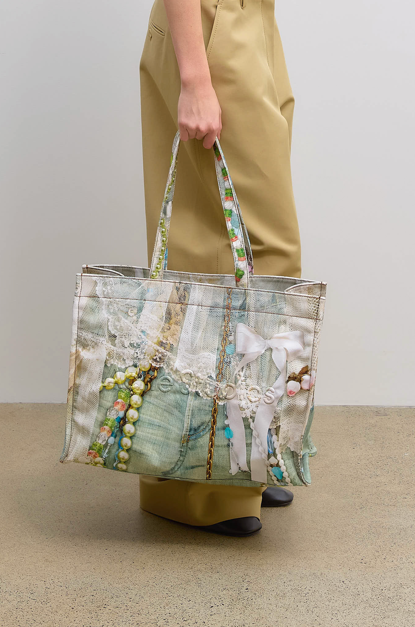 Trompe L'oeil Bag White Green