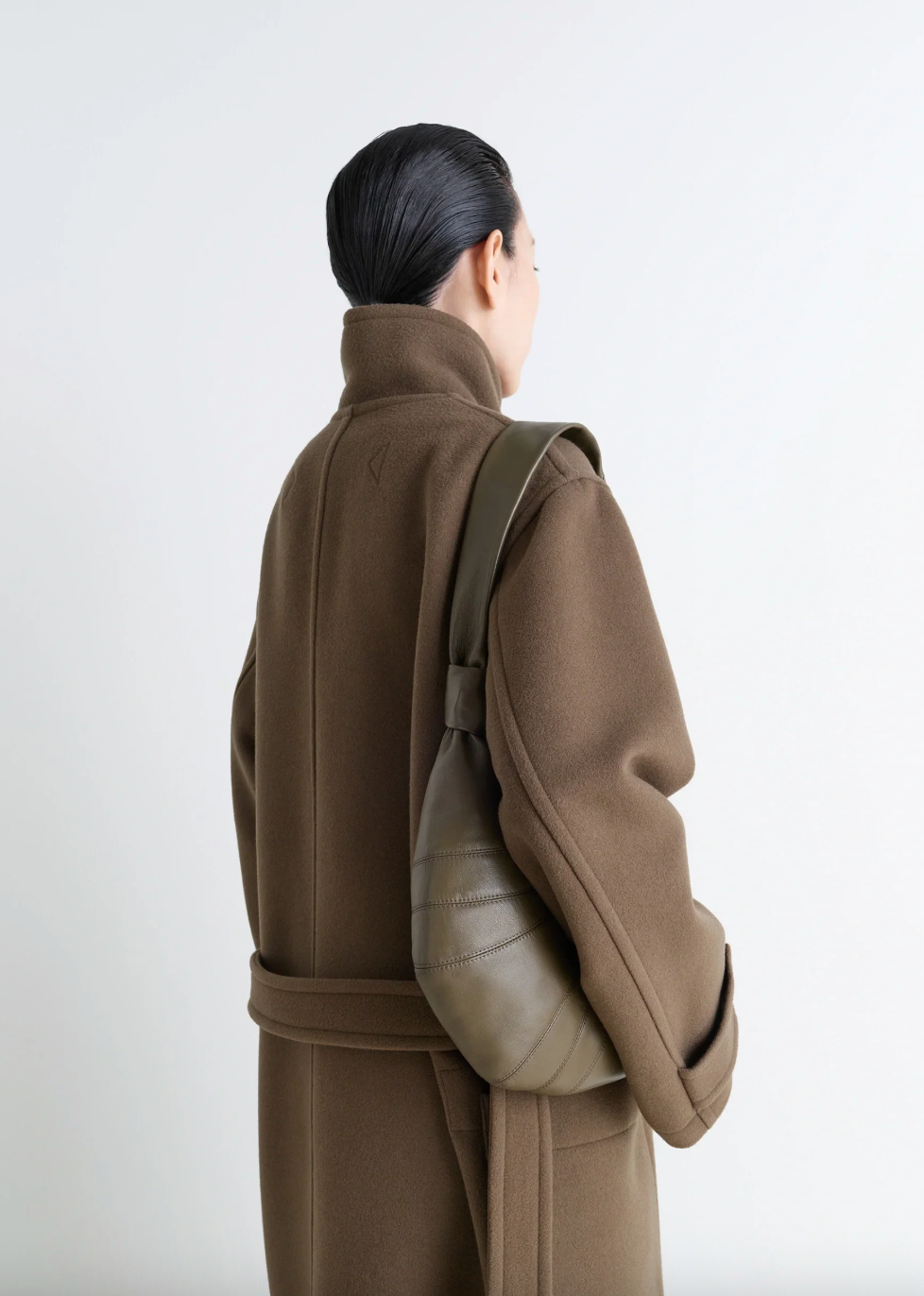 Small Croissant Bag Soft Nappa Dark Khaki