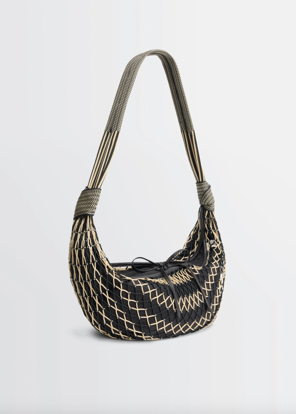 Croissant FILT Bag Chevron Black and Light Beige