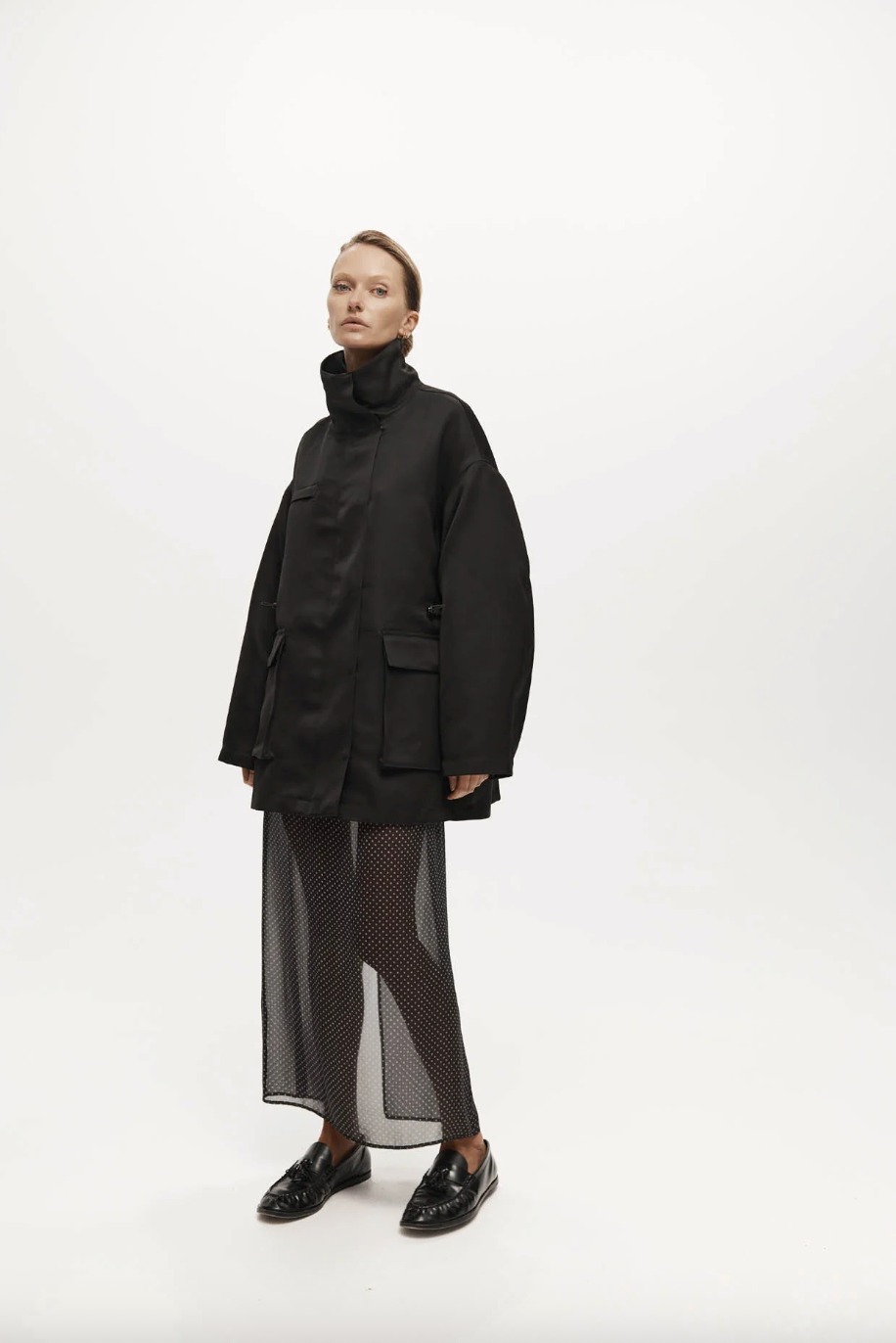 Balmoral Parka Satin Black