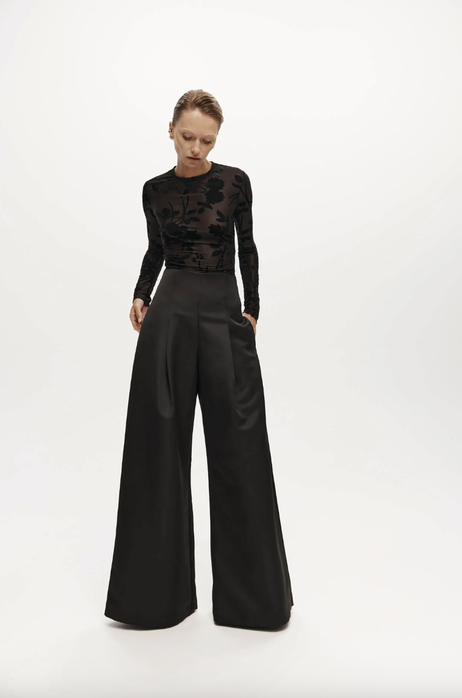 Kennedy Trouser Black Satin