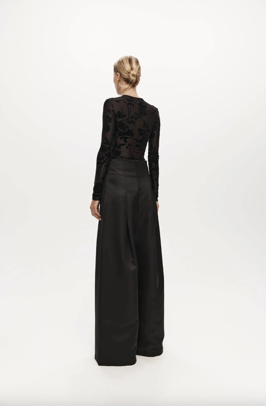 Kennedy Trouser Black Satin