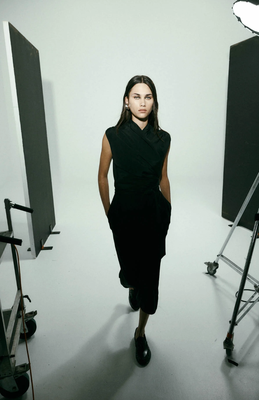 Chamberlain Dress Black Silk