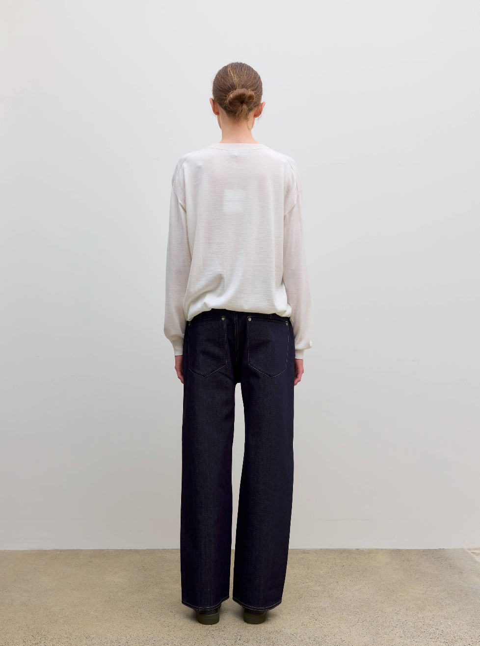Muscat Knit Fine Merino Off White