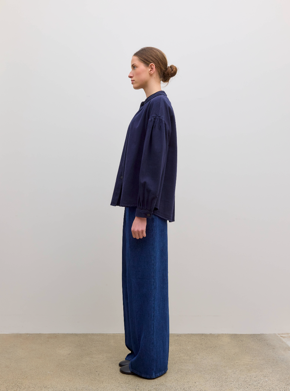 Fluid Cotton Bull Bohemian Overshirt Notte