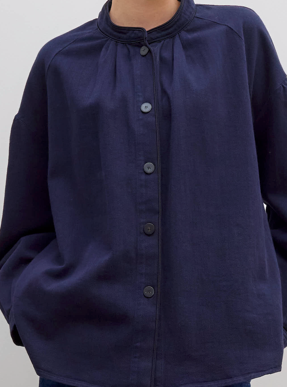 Fluid Cotton Bull Bohemian Overshirt Notte