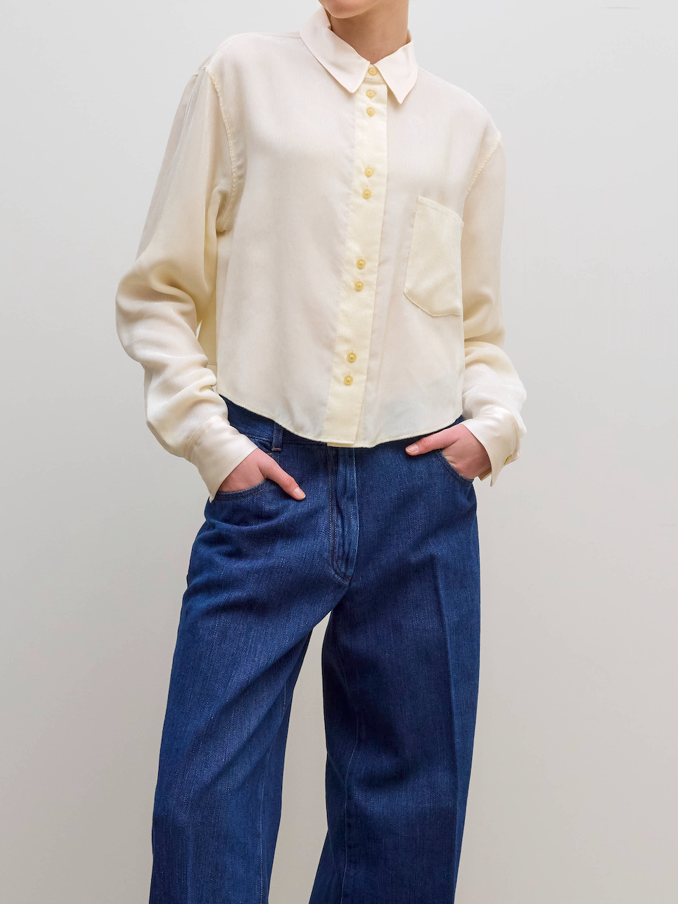 Fluid Chic Velvet Boxy Shirt Giglio