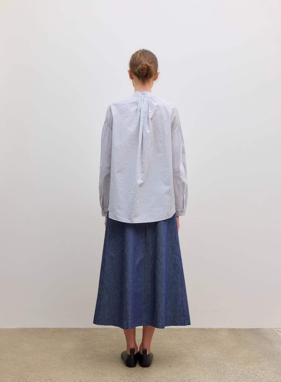 A Line Long Skirt Denim