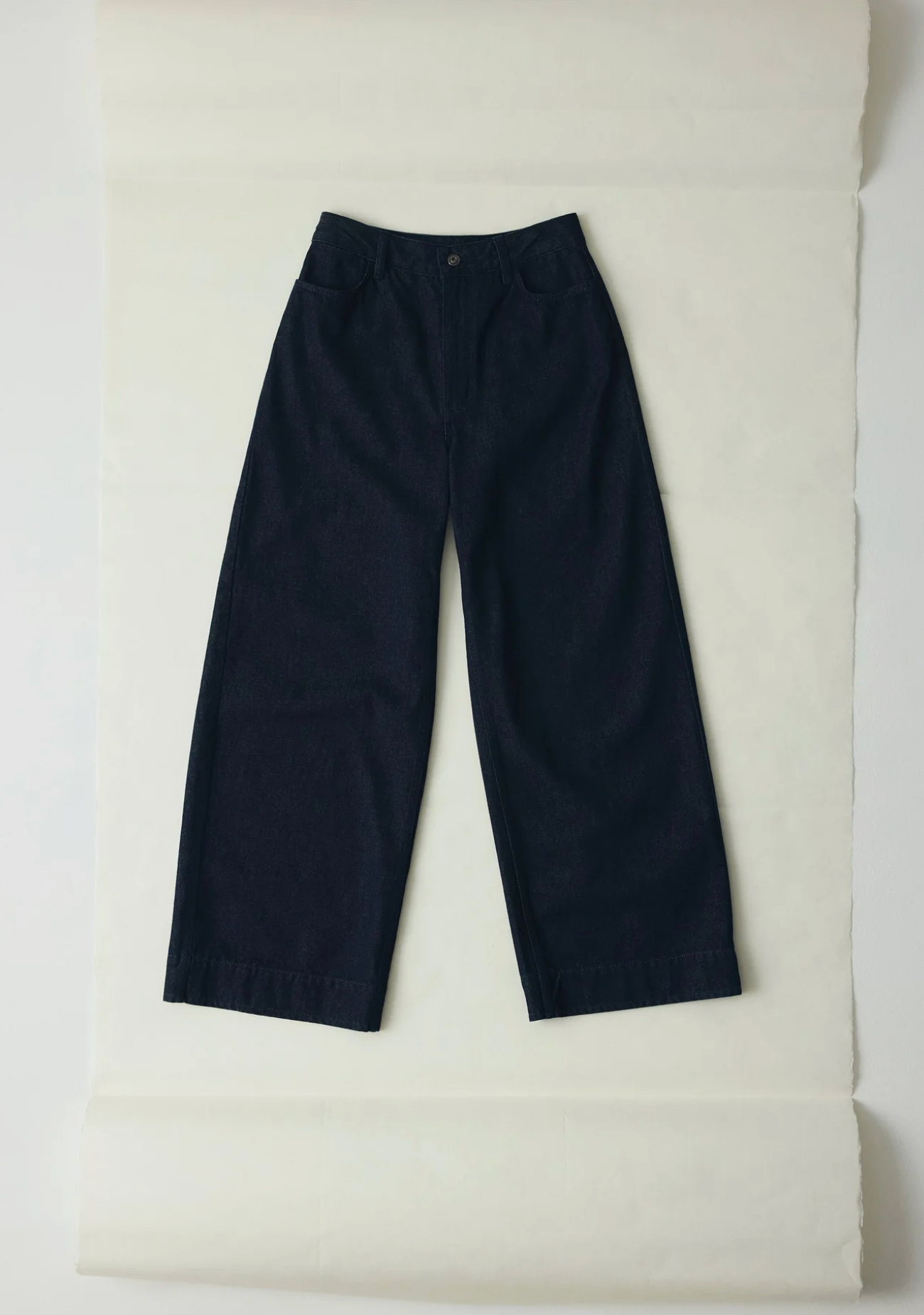 Wide Leg Denim Trousers Indigo