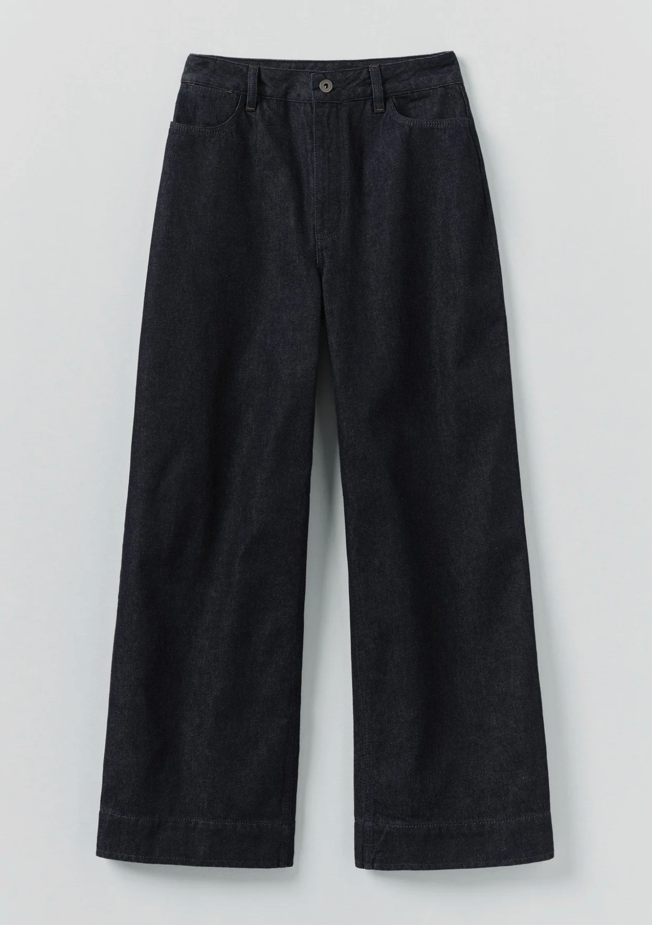 Wide Leg Denim Trousers Indigo