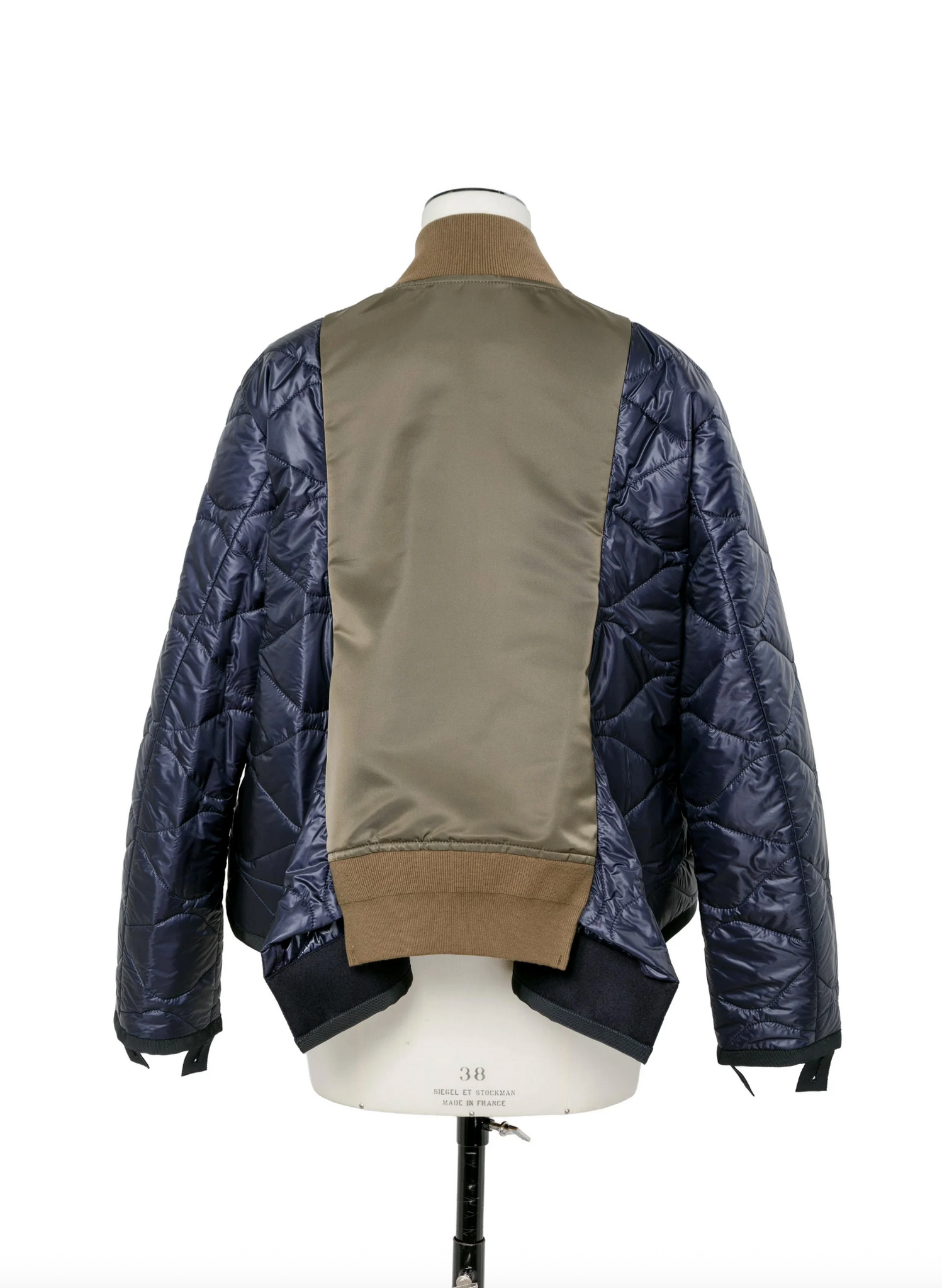 Nylon Twill Blouson Dark Khaki x Navy